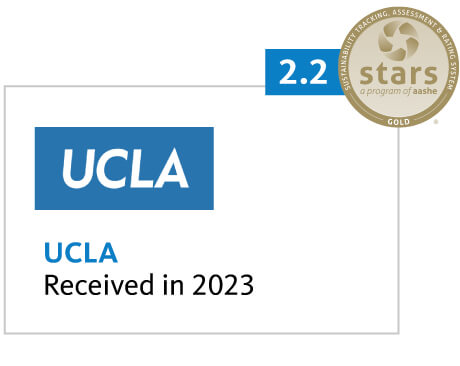 Infographic showing UCLA's Stars Gold award received in 2023