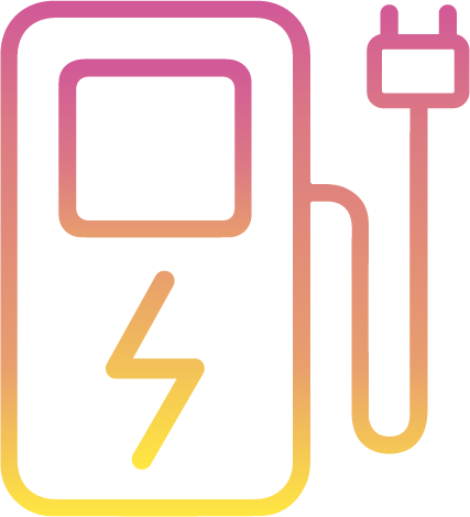 An electric vehicle charging station.